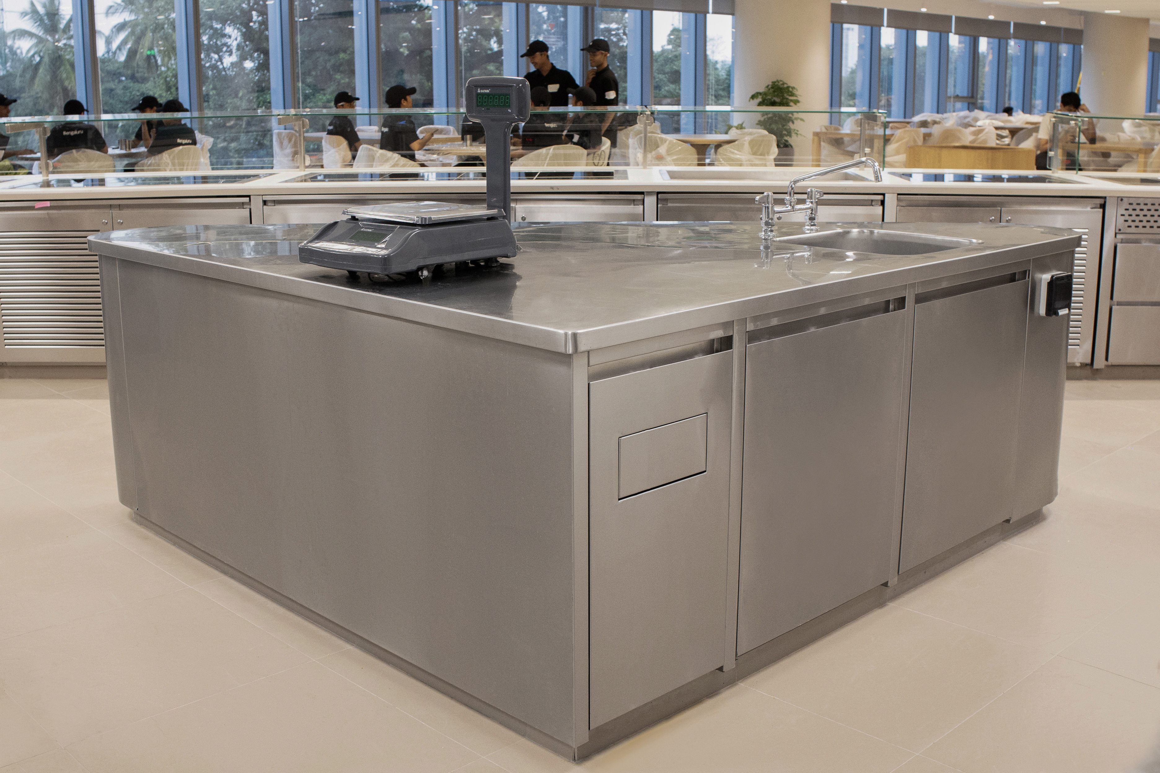 Commercial kitchen and café installation by Equinox Interiors in Bengaluru, view 10