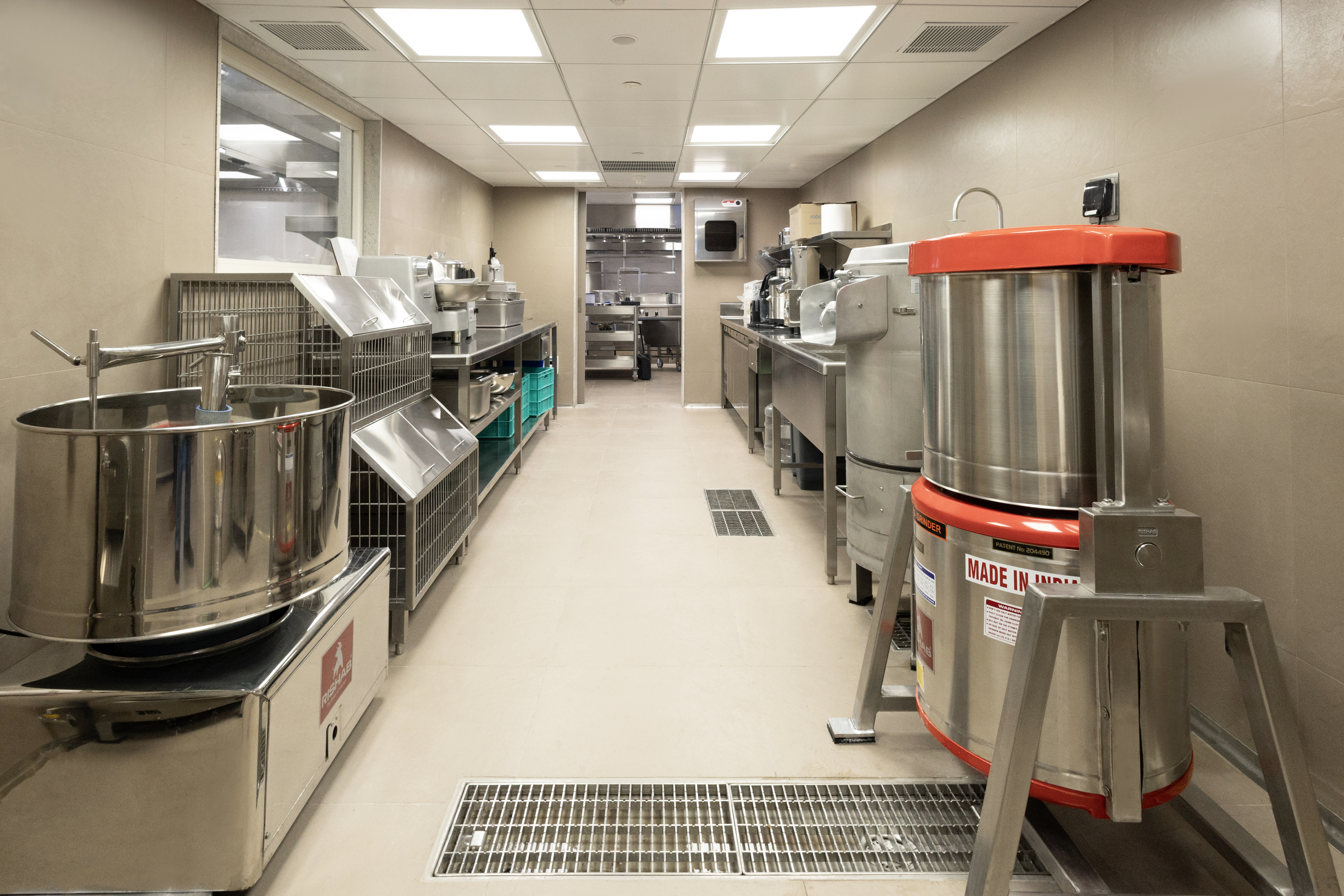 Commercial kitchen and café installation by Equinox Interiors in Bengaluru, view 01