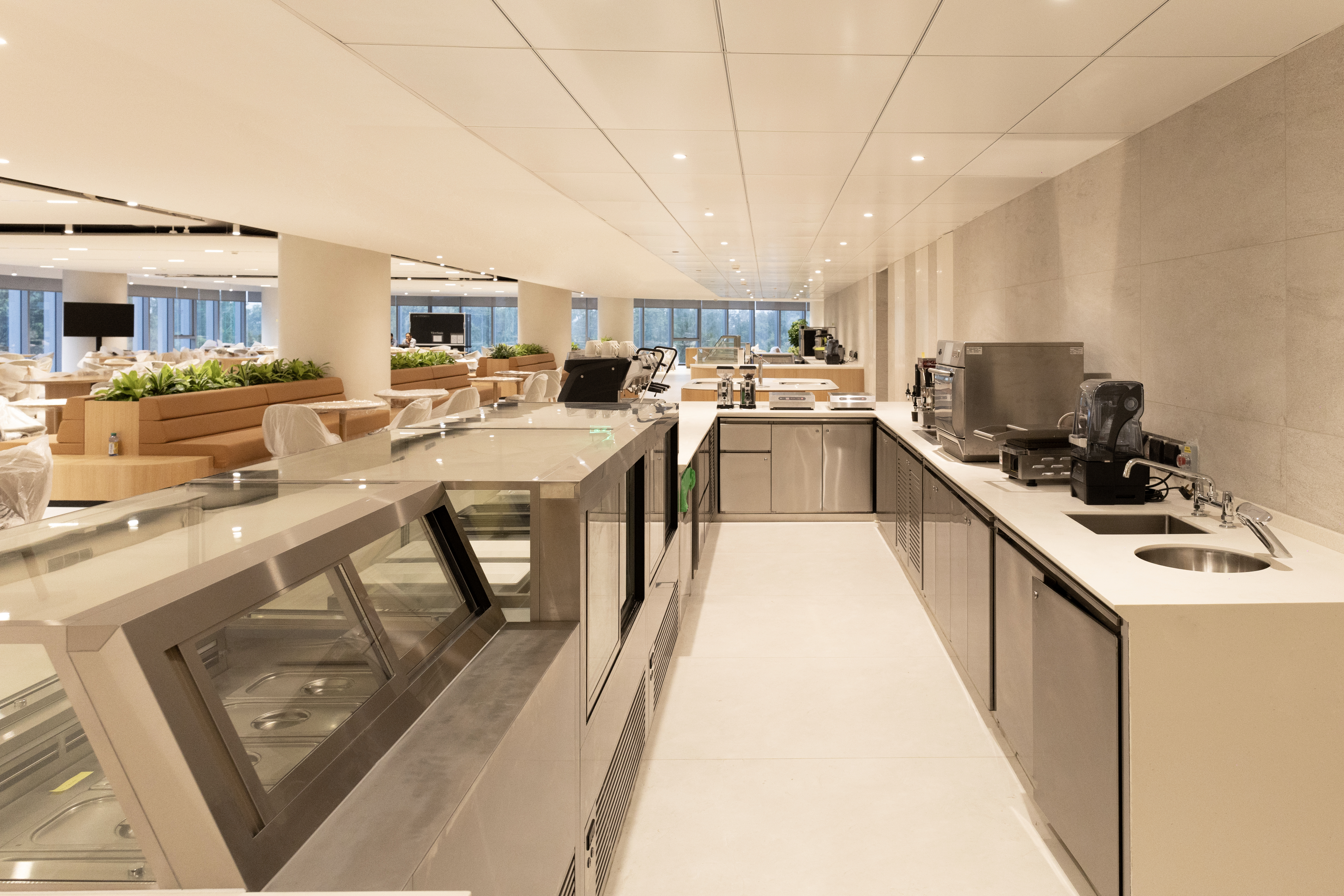 Commercial kitchen and café installation by Equinox Interiors in Bengaluru, view 12