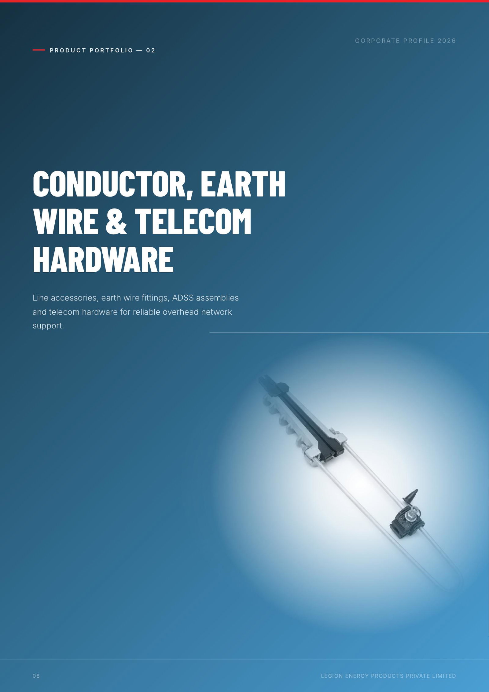 Legion Energy corporate brochure telecom hardware opener page