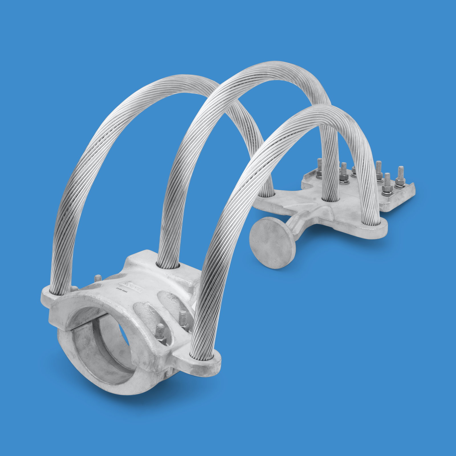 Legion catalog component on branded blue background — website and marketing
