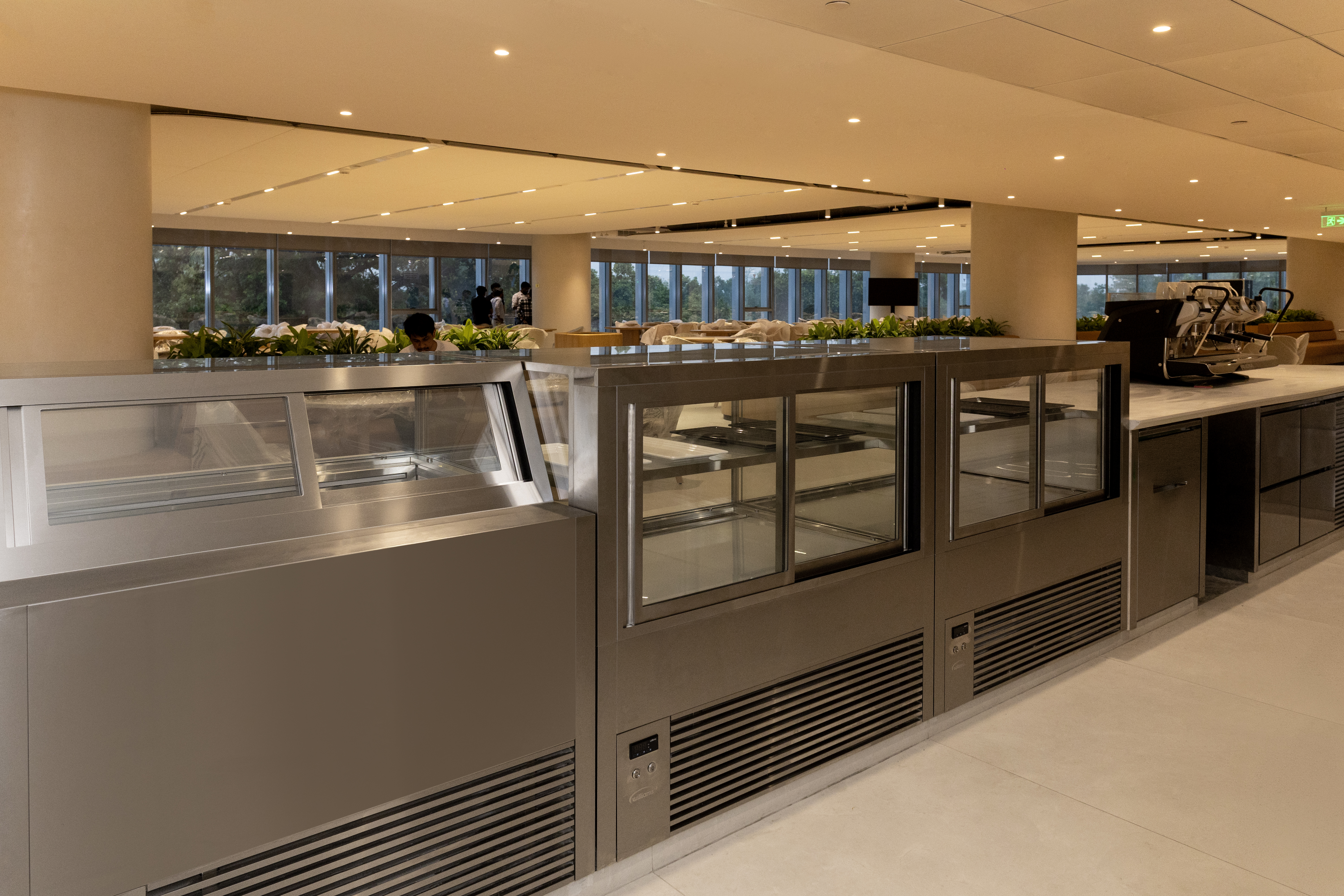 Commercial kitchen and café installation by Equinox Interiors in Bengaluru, view 09